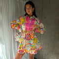 NEVER FULLY DRESSED Mosaic Savannah Mini Dress Petite
