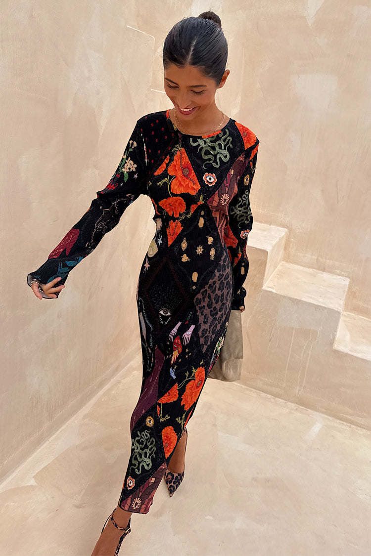 NEVER FULLY DRESSED Night Garden Gaia Plisse Dress