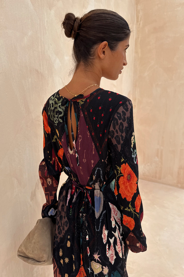 NEVER FULLY DRESSED Night Garden Gaia Plisse Dress