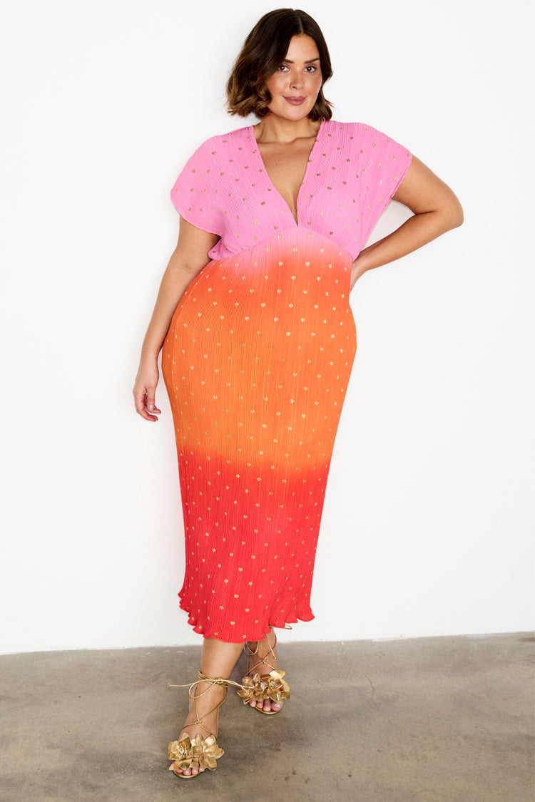 NEVER FULLY DRESSED Pink Ombre Elodie Dress