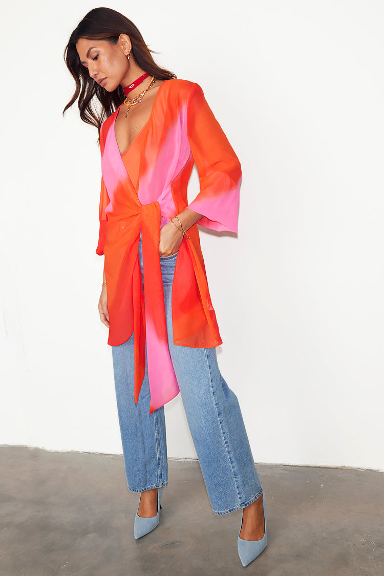 NEVER FULLY DRESSED Pink Ombre Mini Vienna Dress