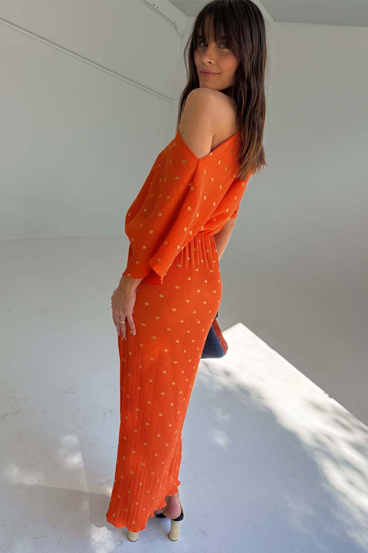NEVER FULLY DRESSED Orange Tilly Dress