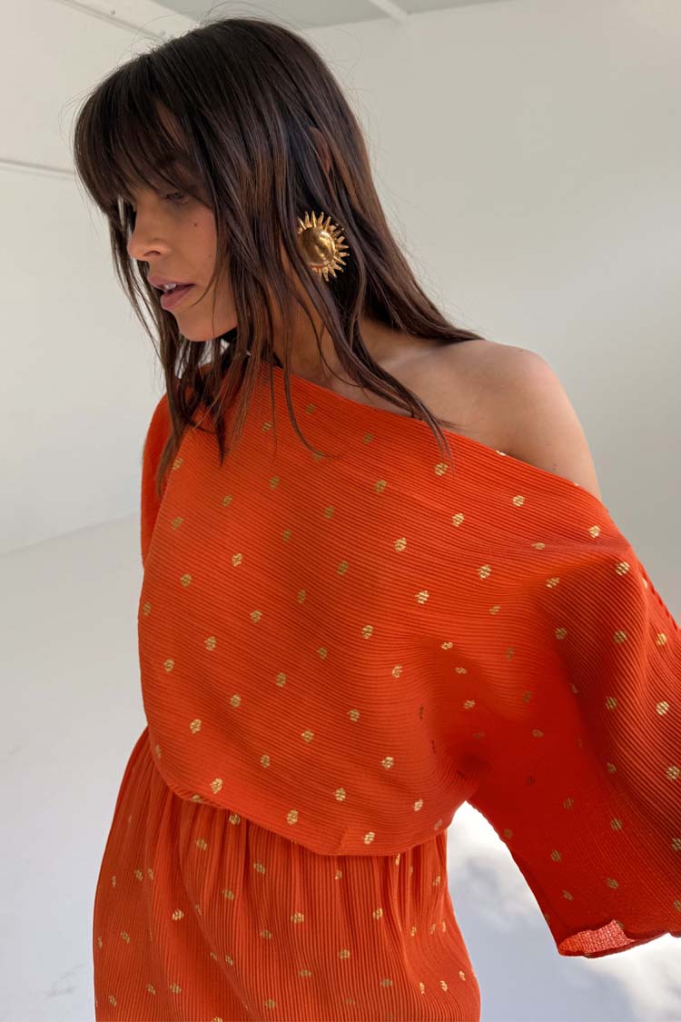 NEVER FULLY DRESSED Orange Tilly Dress