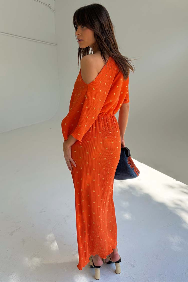 NEVER FULLY DRESSED Orange Tilly Dress