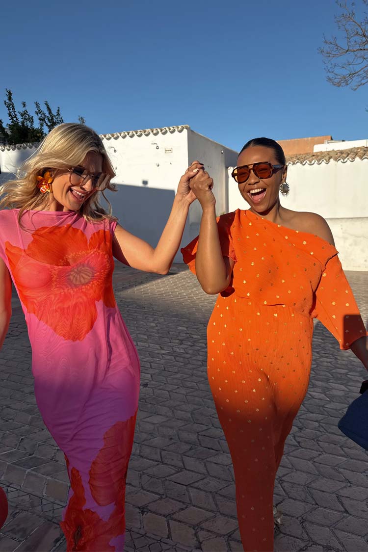 NEVER FULLY DRESSED Orange Tilly Dress