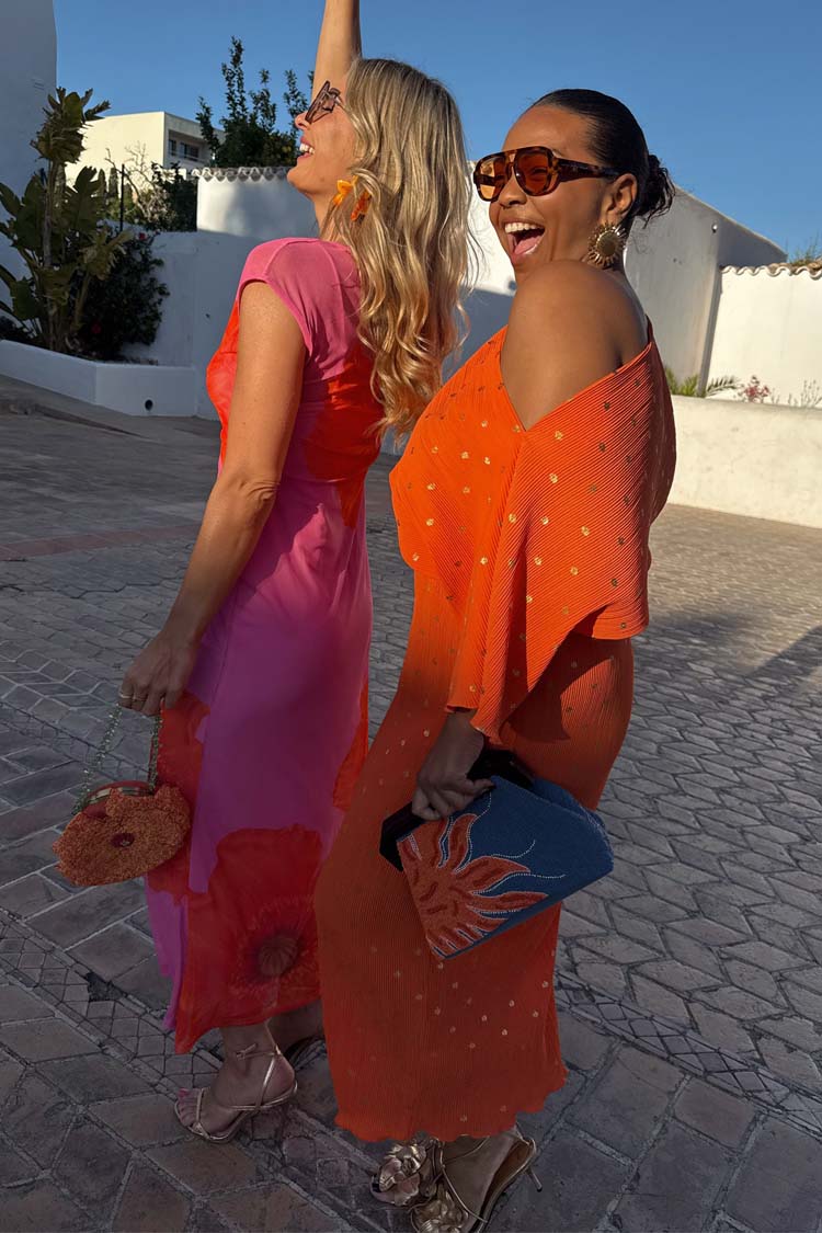 NEVER FULLY DRESSED Orange Tilly Dress