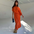 NEVER FULLY DRESSED Orange Tilly Dress
