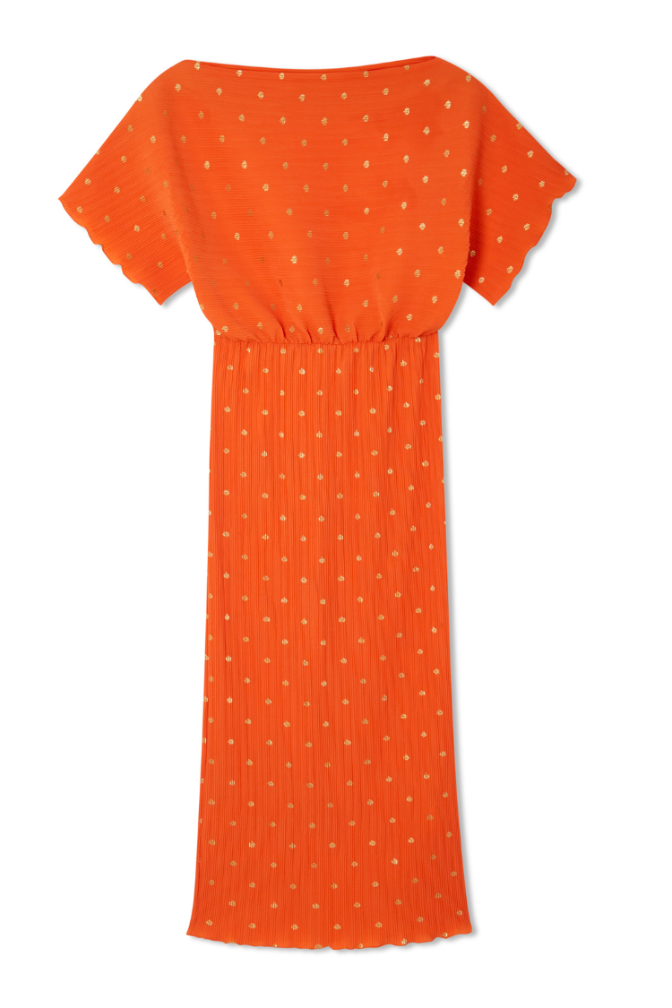 NEVER FULLY DRESSED Orange Tilly Dress