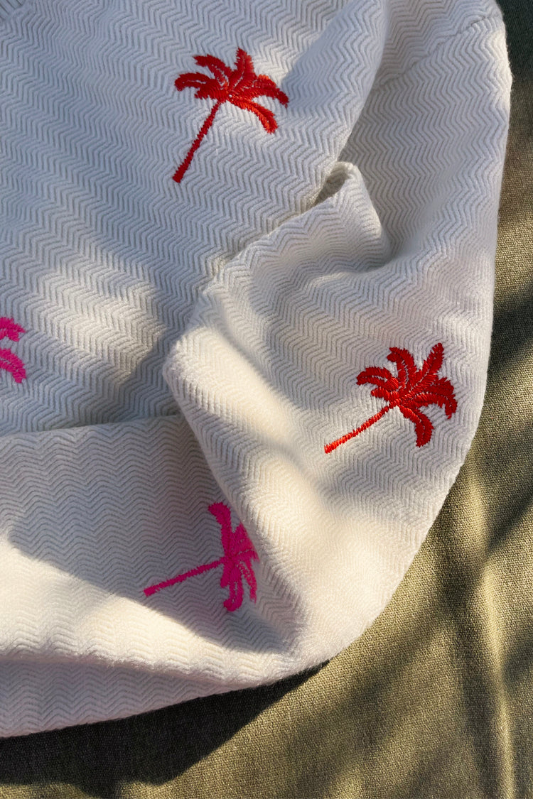 NEVER FULLY DRESSED Cream Cardigan With Embroidered Palm