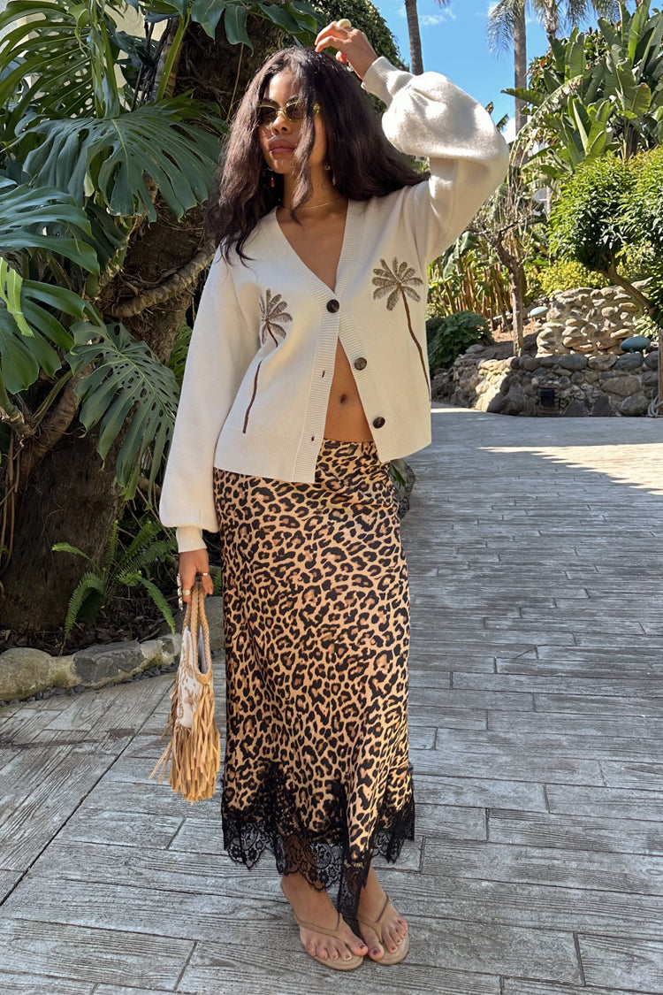 NEVER FULLY DRESSED Embroidered Palm Boob Cardigan