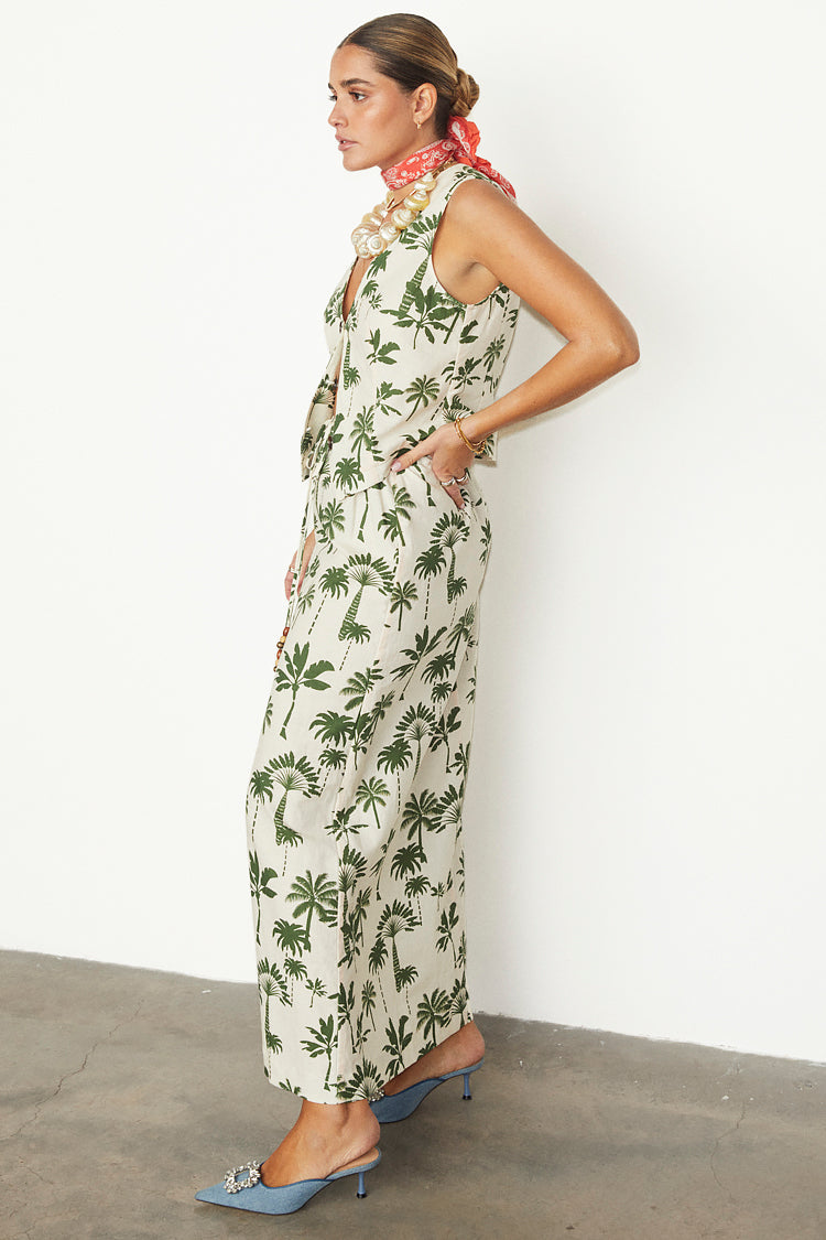 NEVER FULLY DRESSED Green Palm Amy Skirt