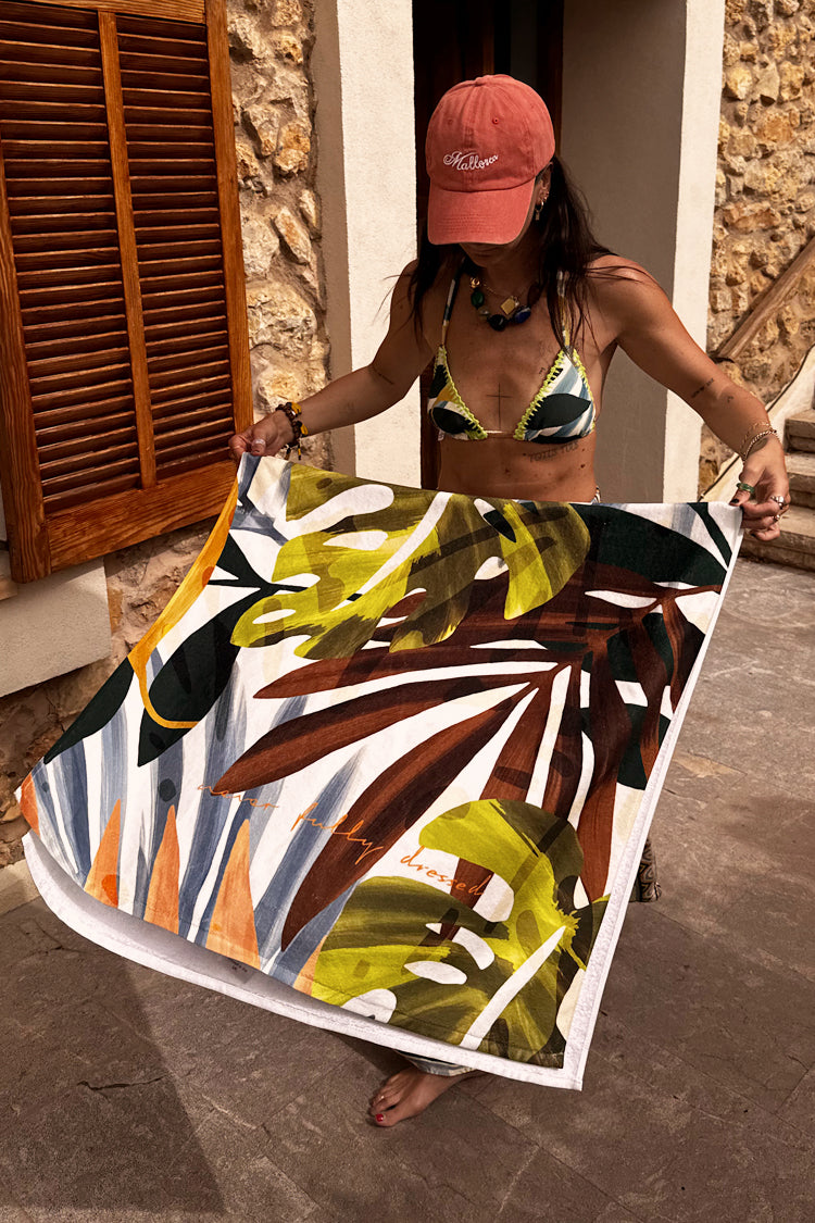 NEVER FULLY DRESSED Palm Leaf Printed Towel
