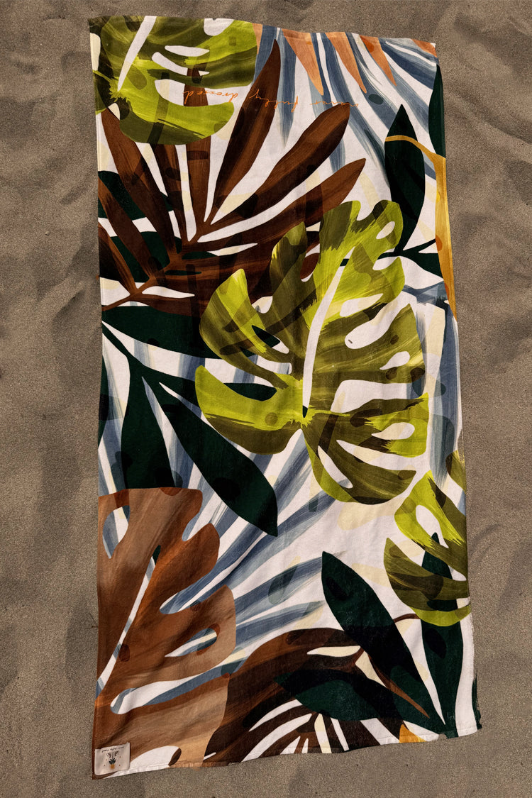 NEVER FULLY DRESSED Palm Leaf Printed Towel