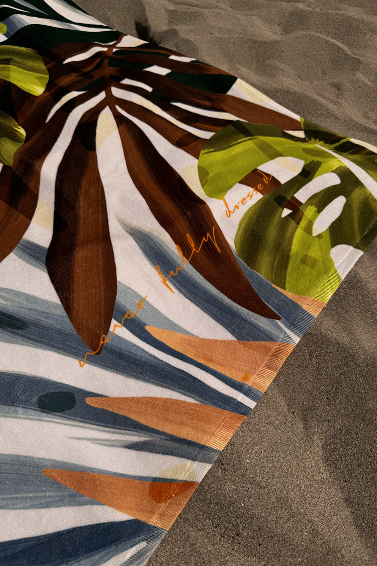 NEVER FULLY DRESSED Palm Leaf Printed Towel