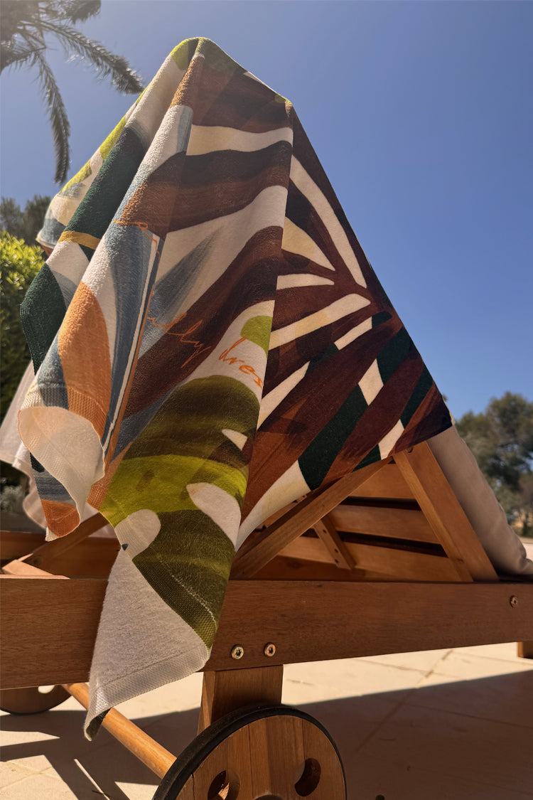 NEVER FULLY DRESSED Palm Leaf Printed Towel