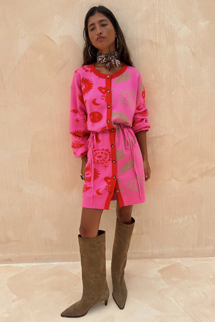 NEVER FULLY DRESSED Shae Knit Cardigan Dress