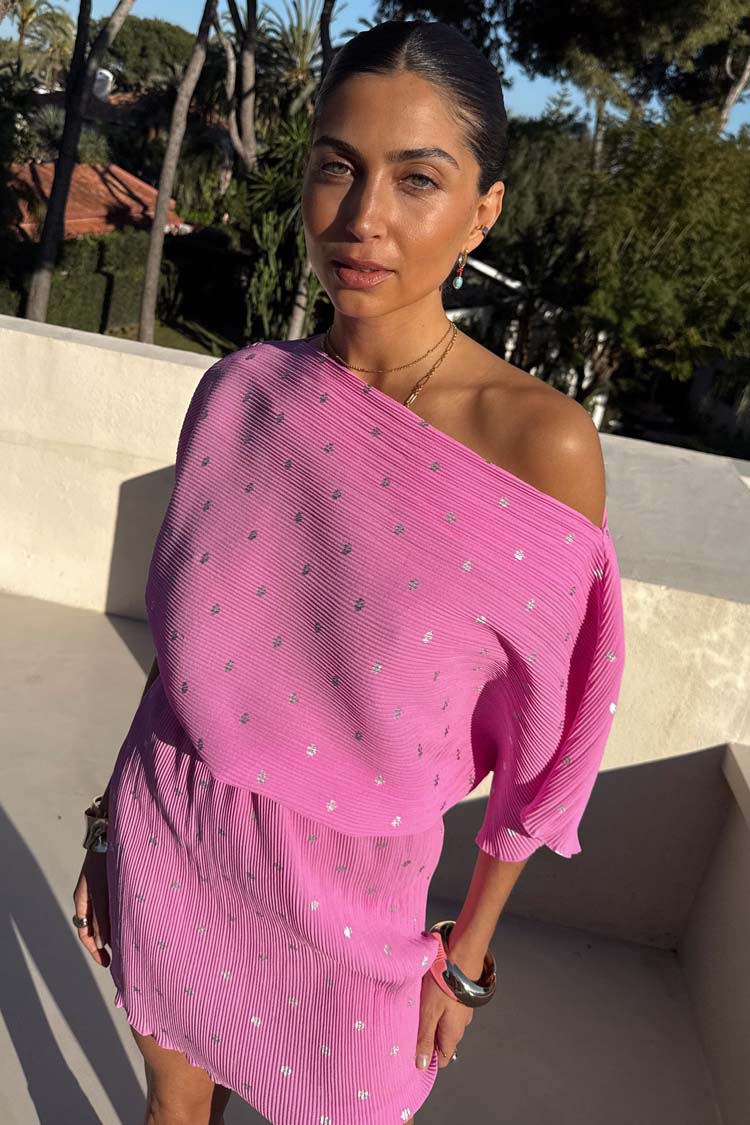 NEVER FULLY DRESSED Petal Pink Mini Tilly Dress