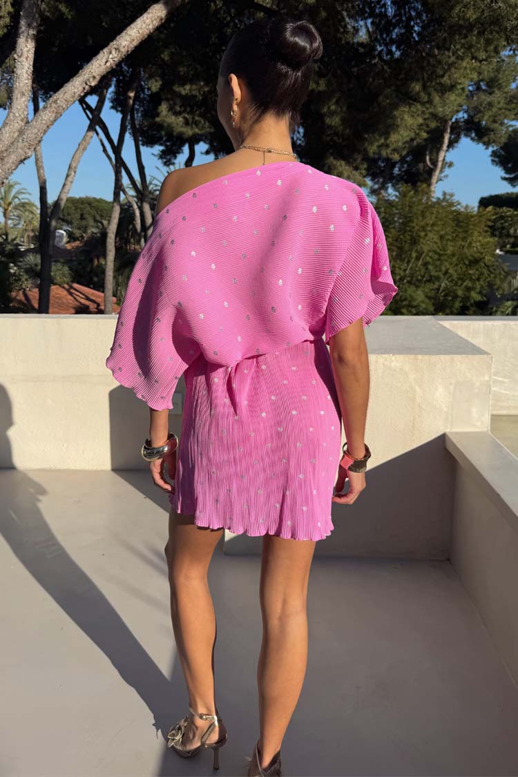 NEVER FULLY DRESSED Petal Pink Mini Tilly Dress