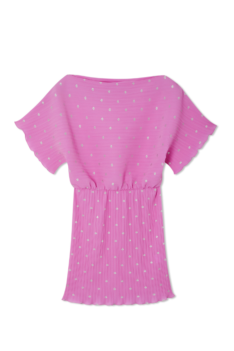 NEVER FULLY DRESSED Petal Pink Mini Tilly Dress Petite
