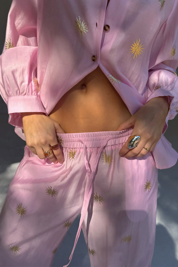  Pink Elissa Trousers With Sun Foil