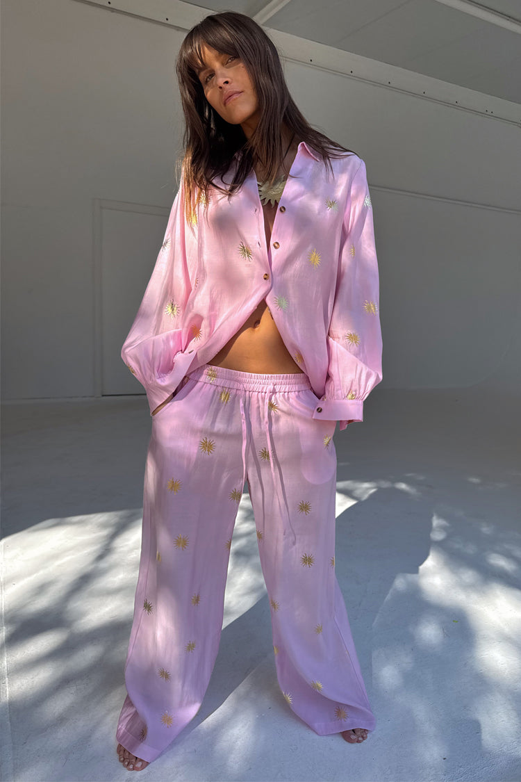  Pink Elissa Trousers With Sun Foil