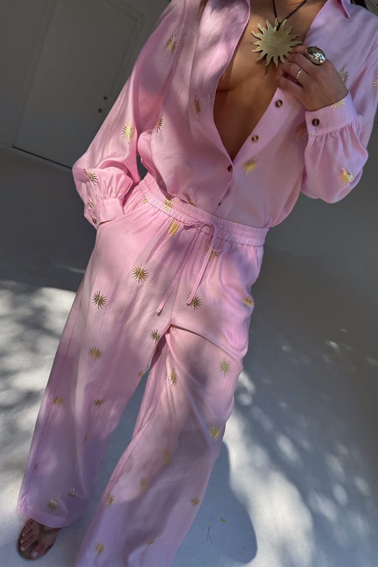 Pink Elissa Trousers With Sun Foil