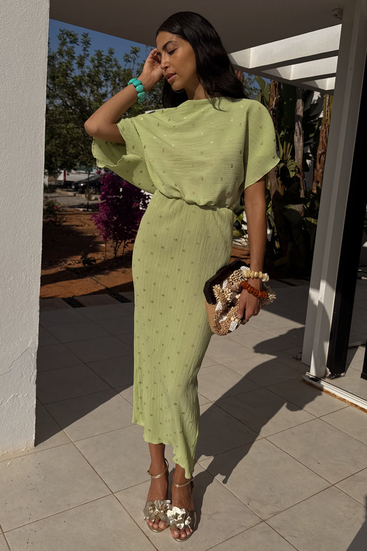 NEVER FULLY DRESSED Pistachio Tilly Dress