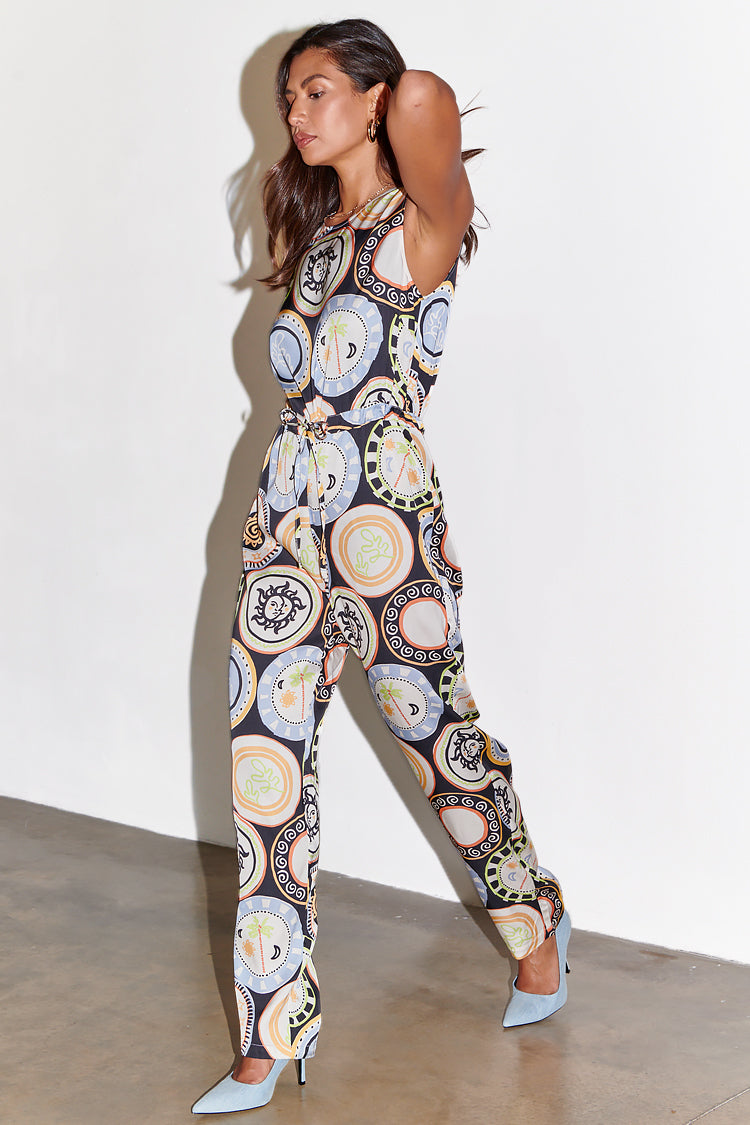NEVER FULLY DRESSED Black Mosaic Plate Jumpsuit