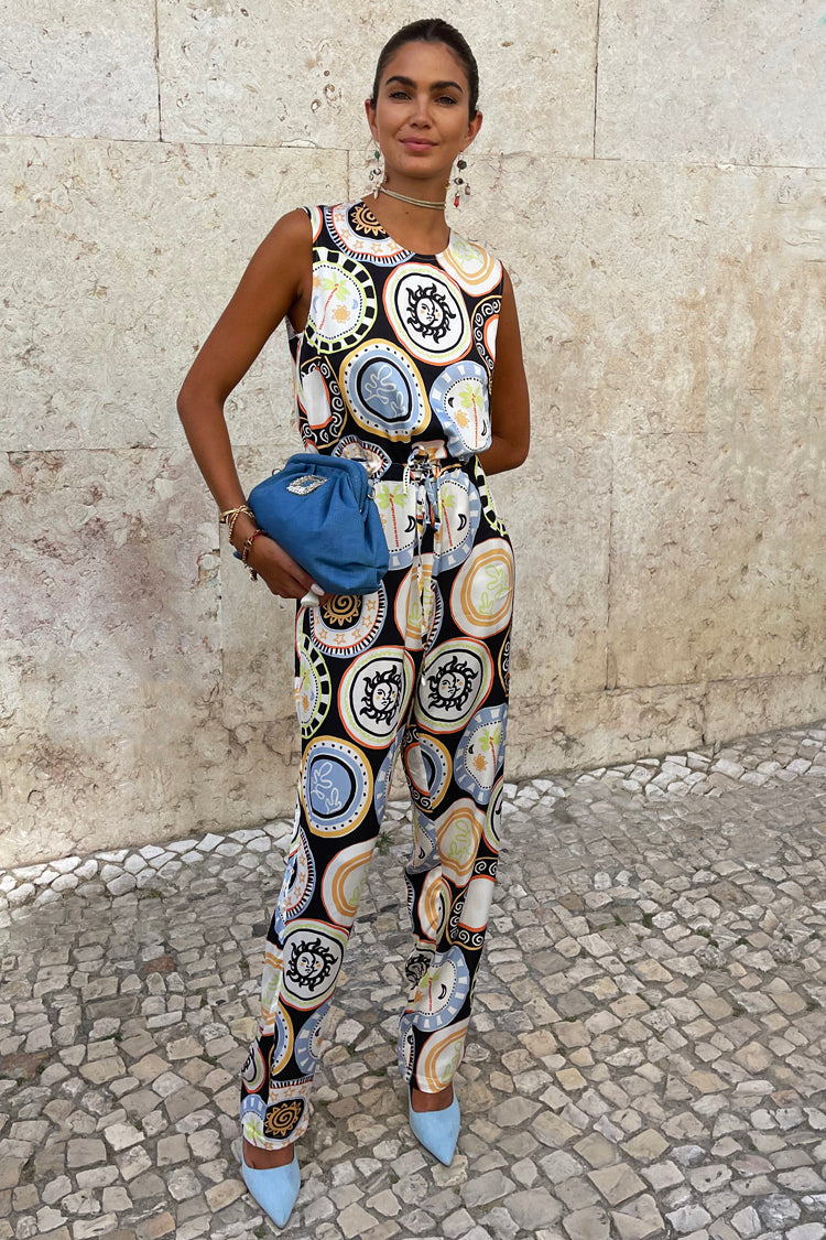 NEVER FULLY DRESSED Black Mosaic Plate Jumpsuit