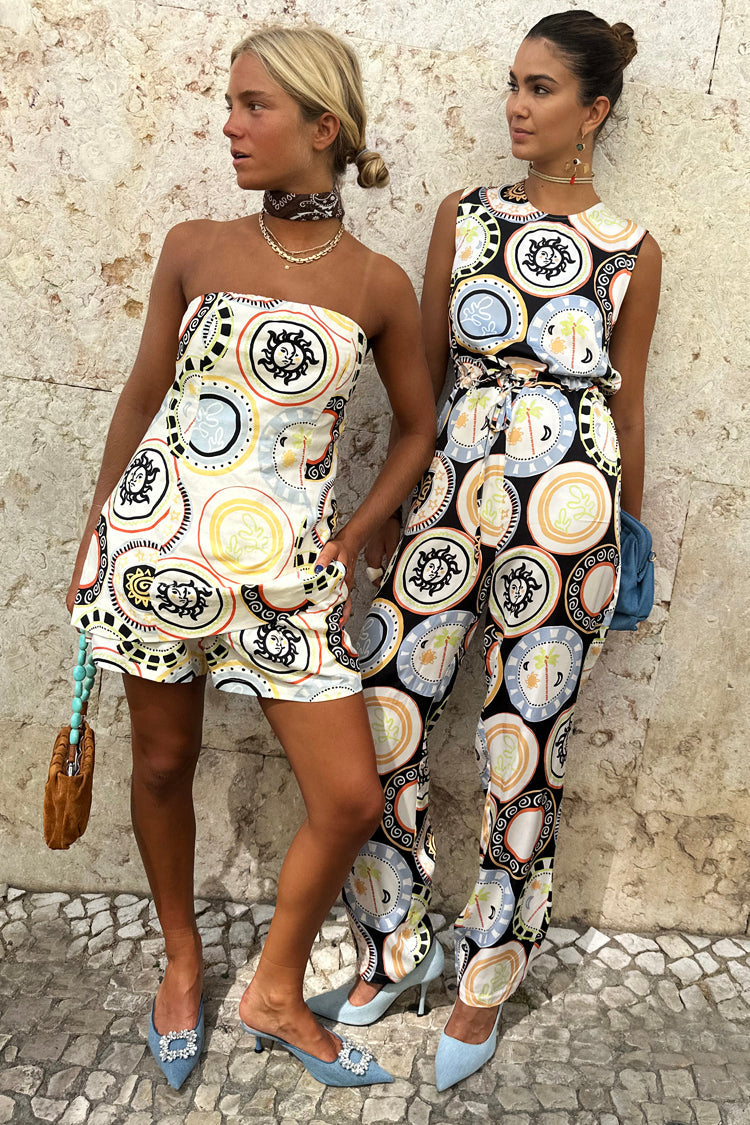 NEVER FULLY DRESSED Black Mosaic Plate Jumpsuit