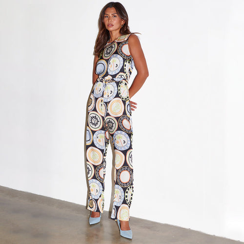 NEVER FULLY DRESSED Black Mosaic Plate Jumpsuit