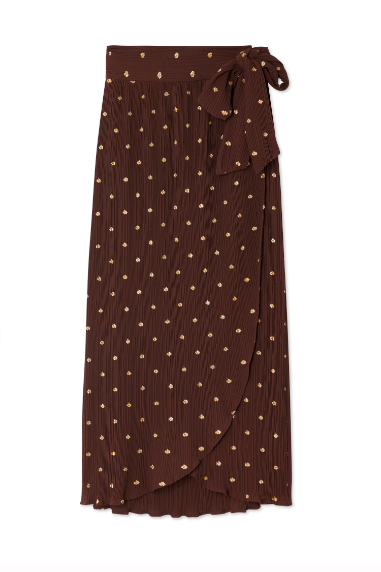 NEVER FULLY DRESSED Coco Plisse Jaspre Skirt