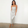 NEVER FULLY DRESSED Silver Plisse Luna Dress