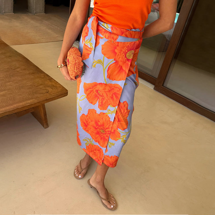NEVER FULLY DRESSED Blue Poppy Jaspre Skirt