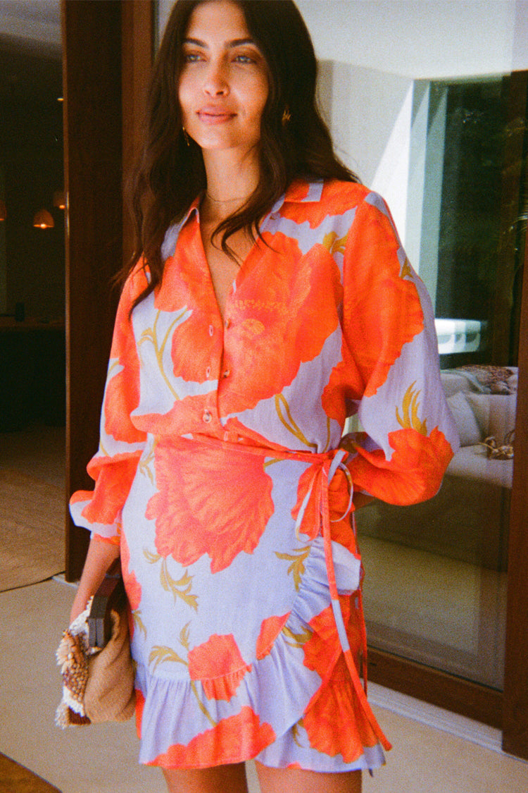 NEVER FULLY DRESSED Blue Poppy Miley Shirt