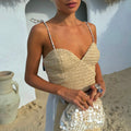 NEVER FULLY DRESSED Raffia Cecilia Top