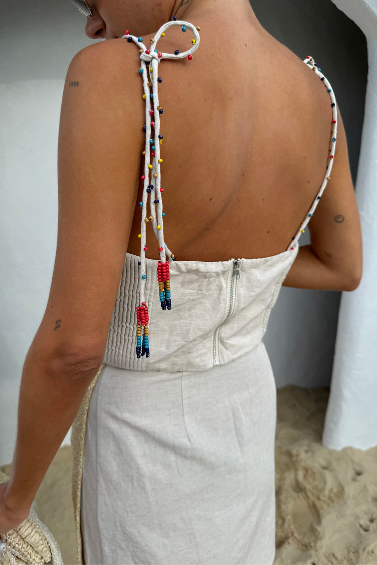 NEVER FULLY DRESSED Raffia Cecilia Top