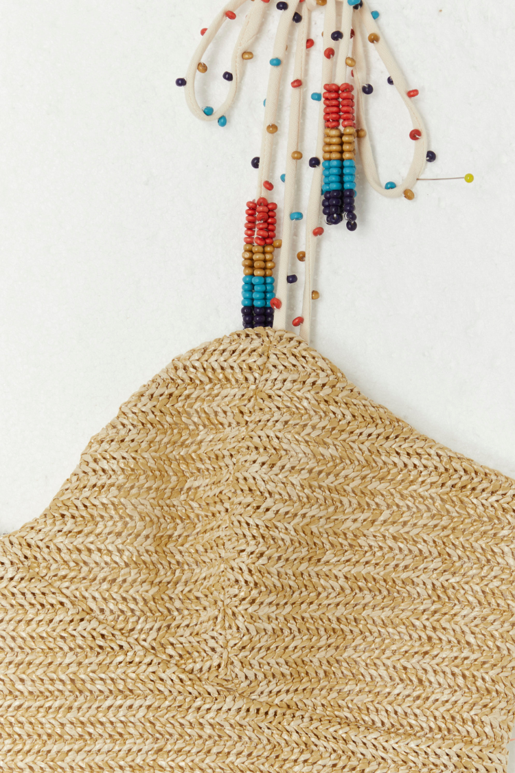 NEVER FULLY DRESSED Raffia Cecilia Top