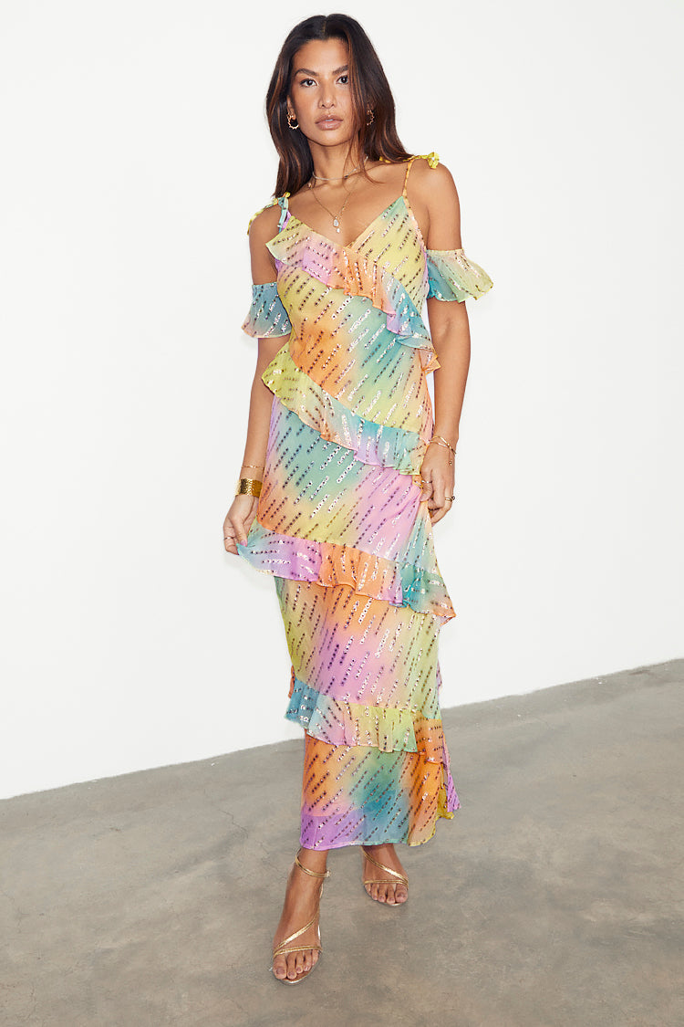 NEVER FULLY DRESSED Ombre Jacquard Faro Dress
