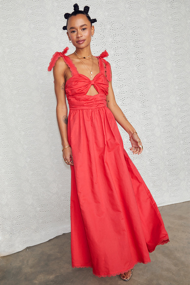 NEVER FULLY DRESSED Red Elspeth Dress Petite