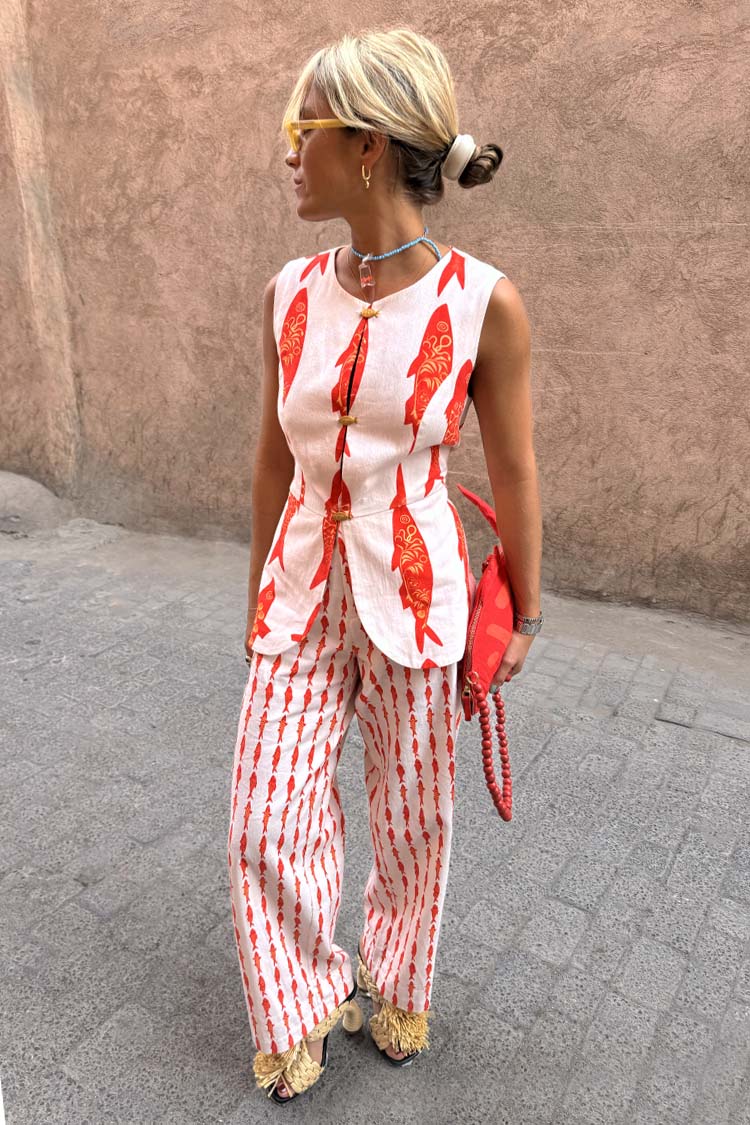 NEVER FULLY DRESSED Cream Marina Sol Waistcoat