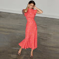 NEVER FULLY DRESSED Red Floral Remi Dress