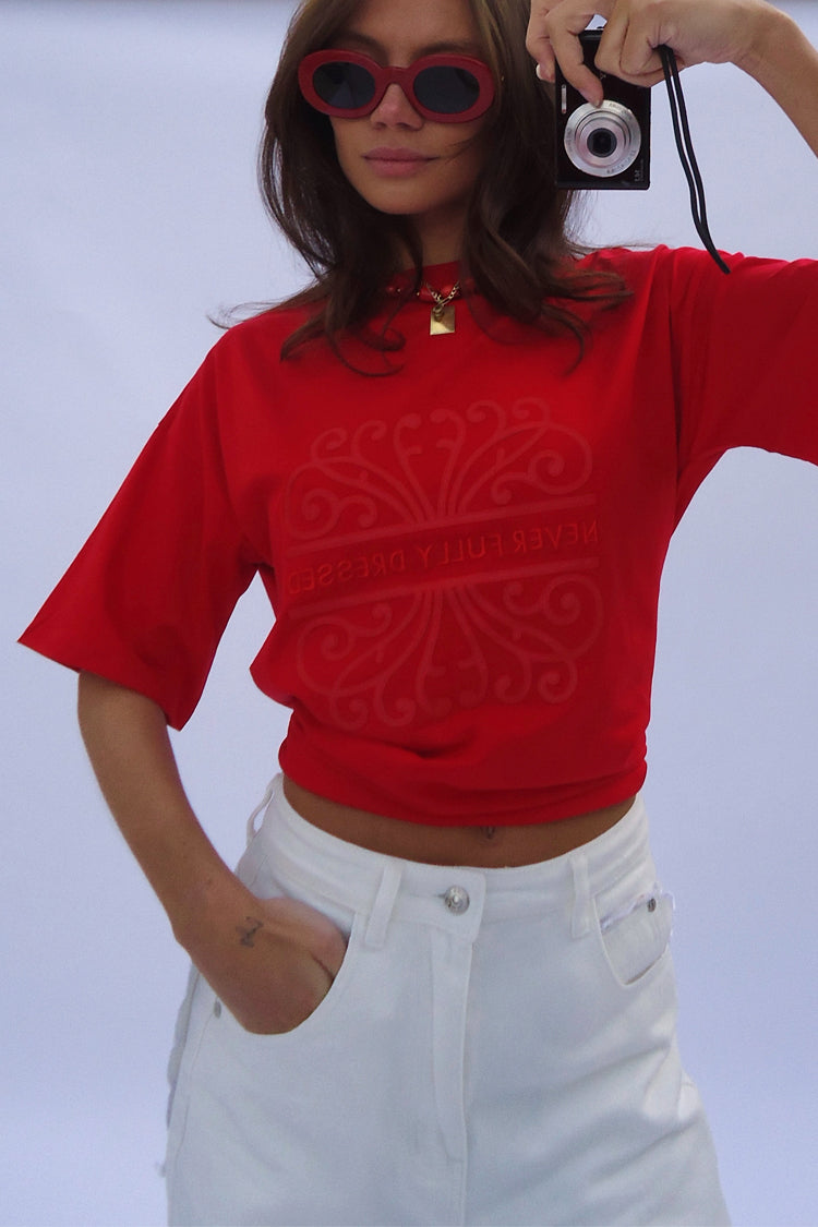 NEVER FULLY DRESSED Red NFD T-shirt