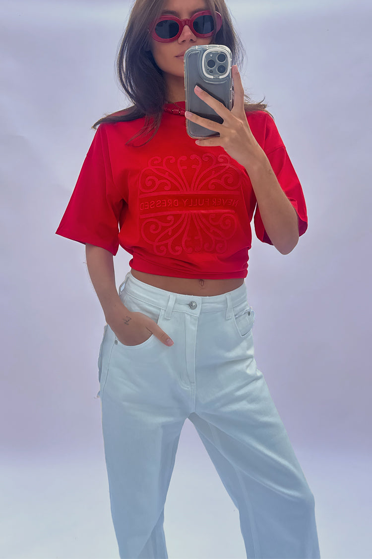 NEVER FULLY DRESSED Red NFD T-shirt