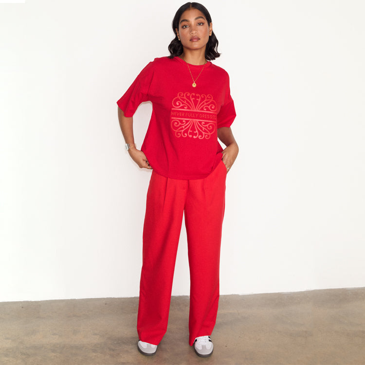 NEVER FULLY DRESSED Red NFD T-shirt