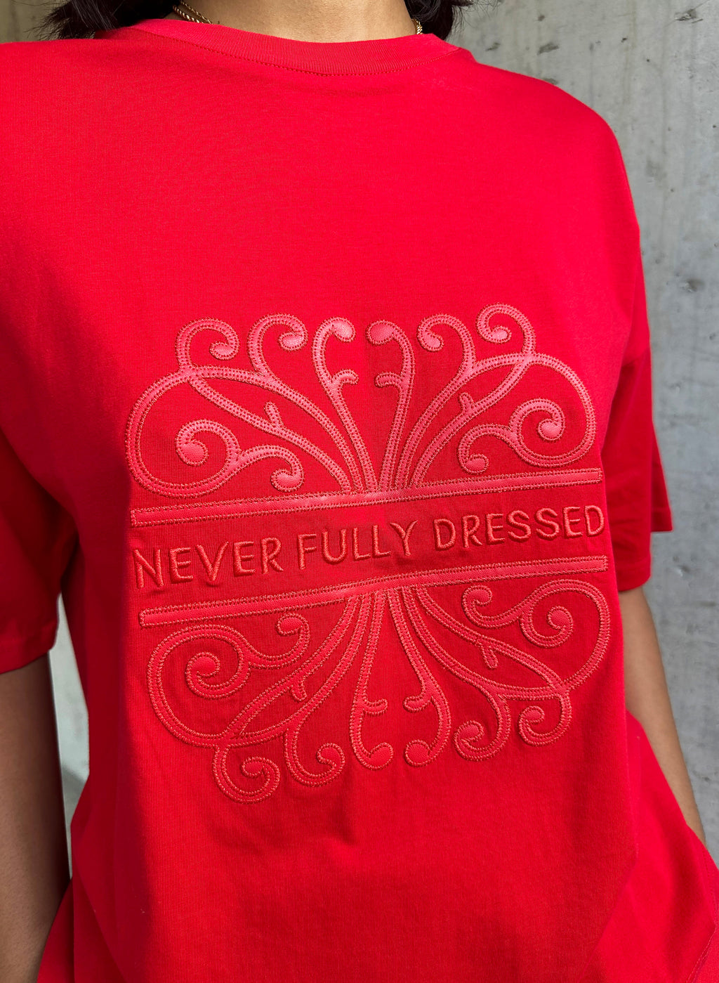 NEVER FULLY DRESSED Red NFD T-shirt