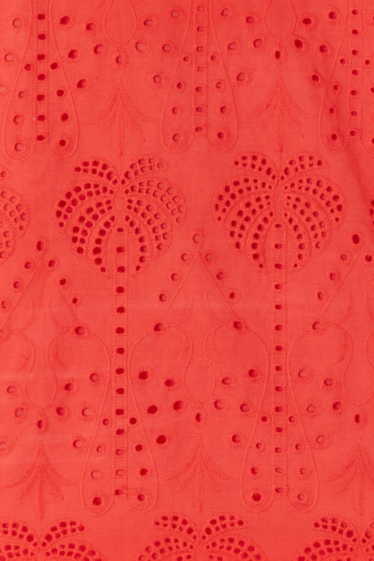 NEVER FULLY DRESSED Red Broderie Cami Top