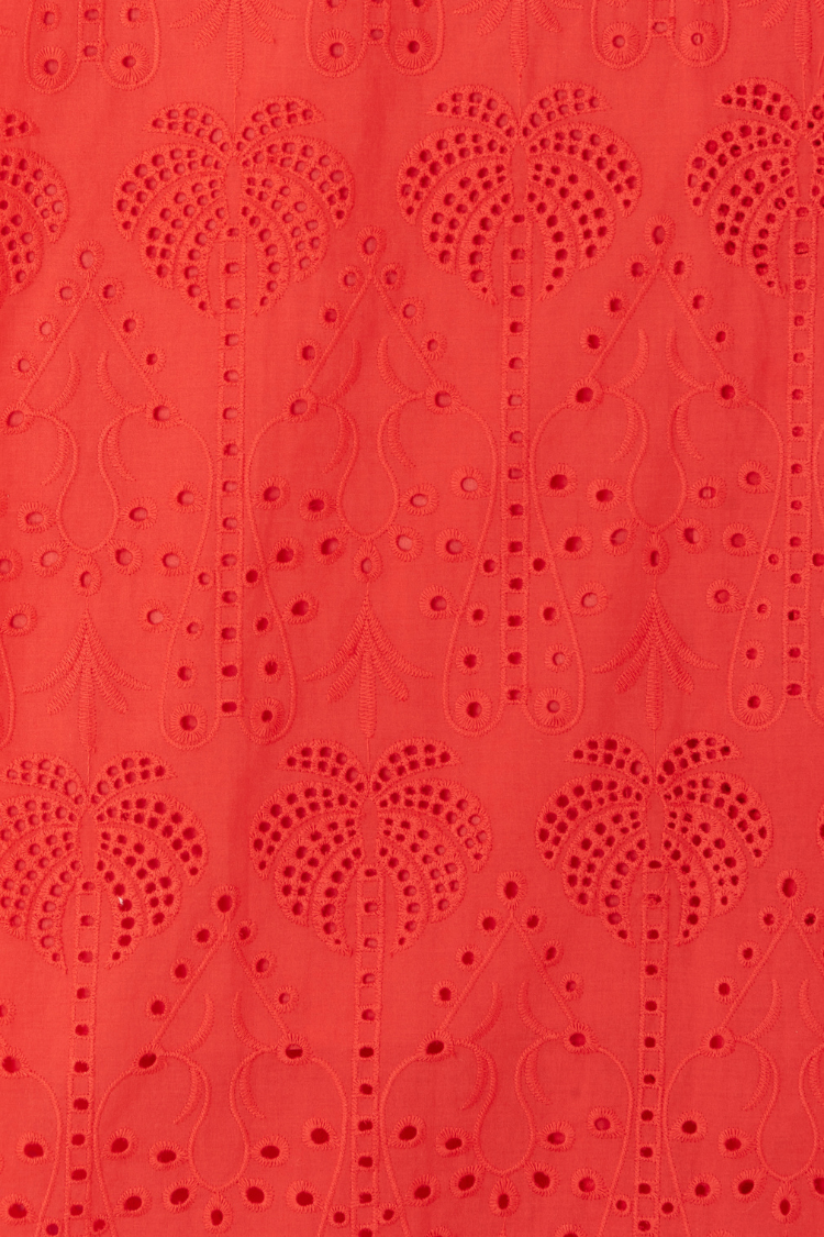 NEVER FULLY DRESSED Red Broderie Jaspre Skirt