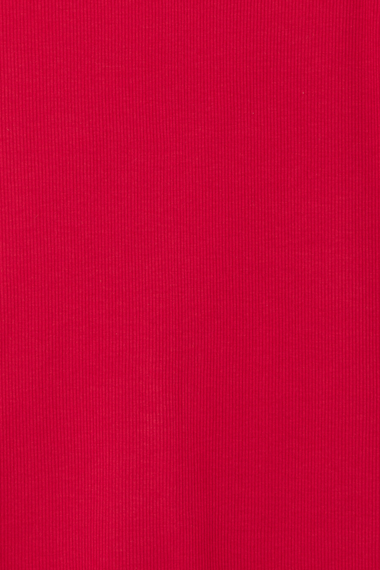 NEVER FULLY DRESSED Deep Red Rib Tank Top