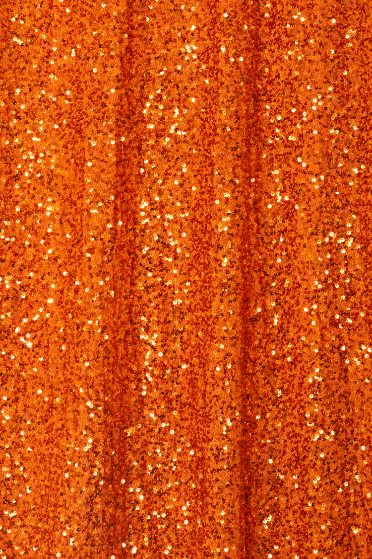 NEVER FULLY DRESSED Orange Sequin Dorris Skirt